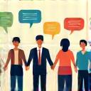 Graphic representing team connection and engagement